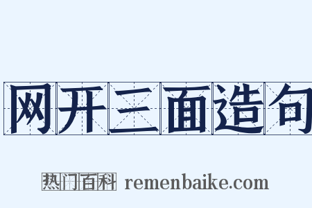 网开三面造句是什么意思的图片